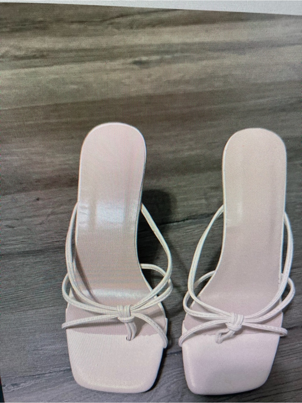 Knot Detail Strappy Slide Heels in Light Pink